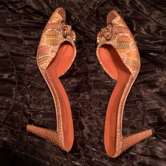 GUCCI Signature Horse-bit Leather-Weave Mules - Picture 9 of 16